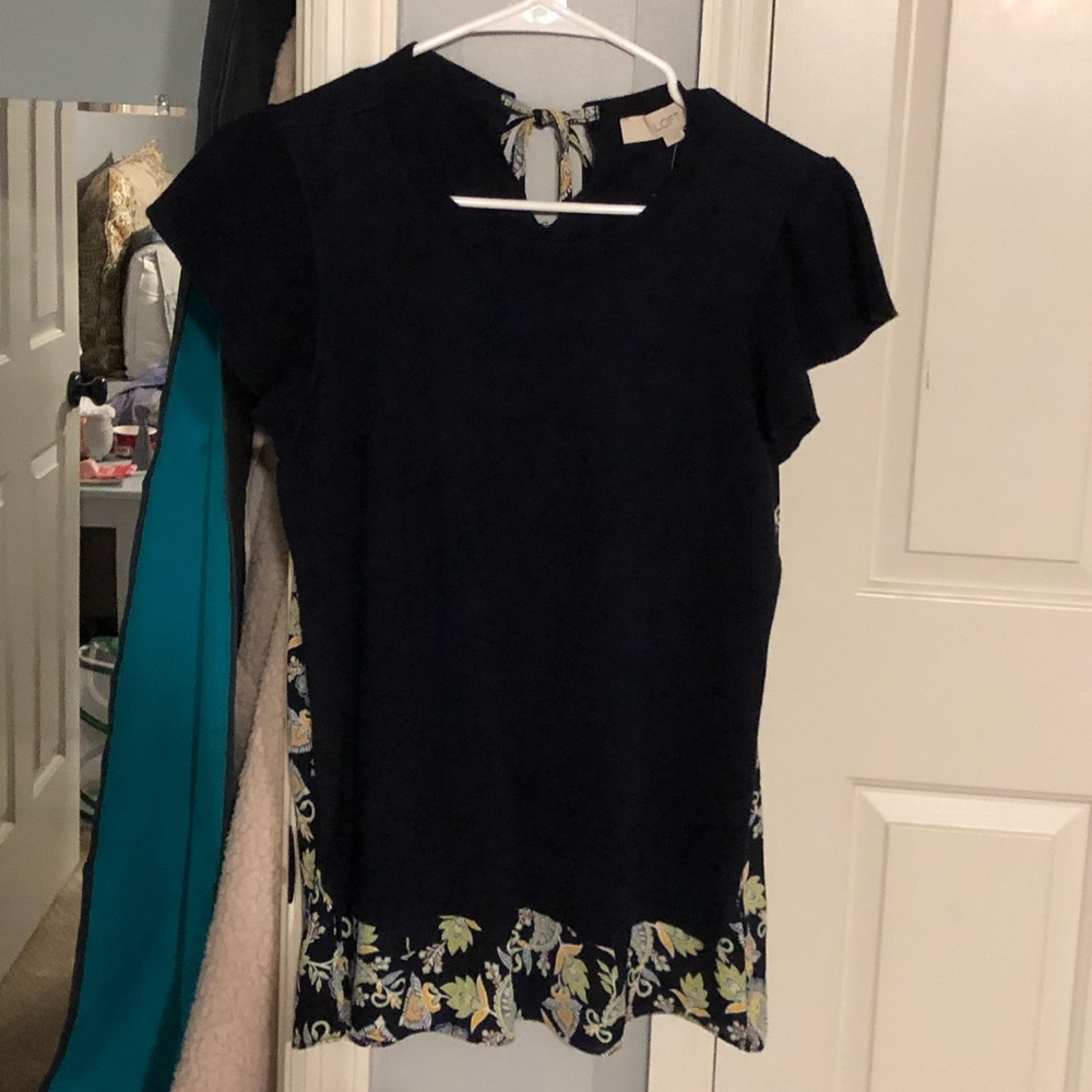 NWT Mixed Media Loft Sweater Tee